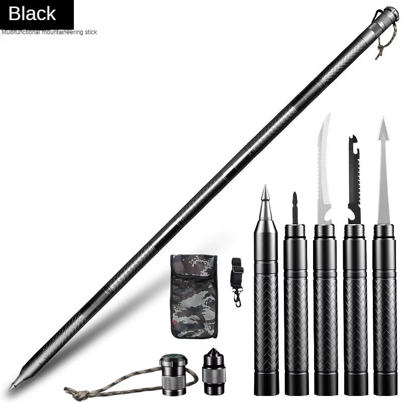 Ultimate Multi-Function Outdoor Survival Stick - Perfect for Mountaineering, Camping, and Self Defense!