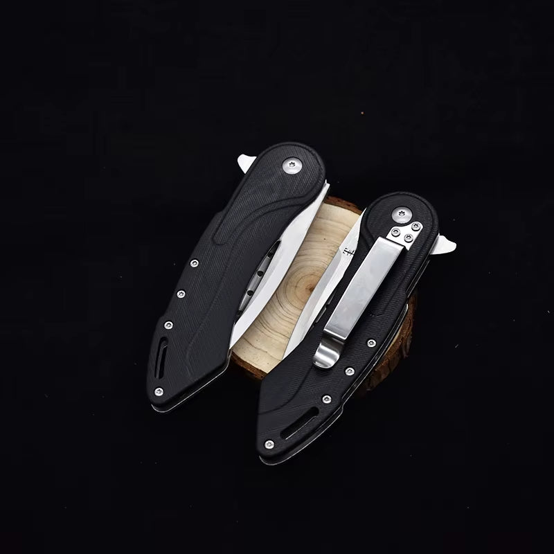 D2 Steel Pocket Folding Knife - Ultimate Outdoor Combat & Utility Tool for Camping, Hiking, and EDC Gifts