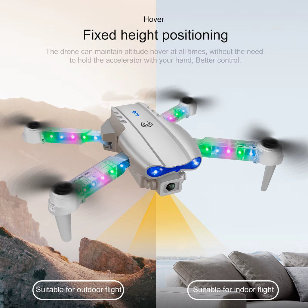 Experience Stunning Aerial Views with the White Gray E88E99 Mini Drone - Dual Camera, 8K HD Video, and Intelligent Control