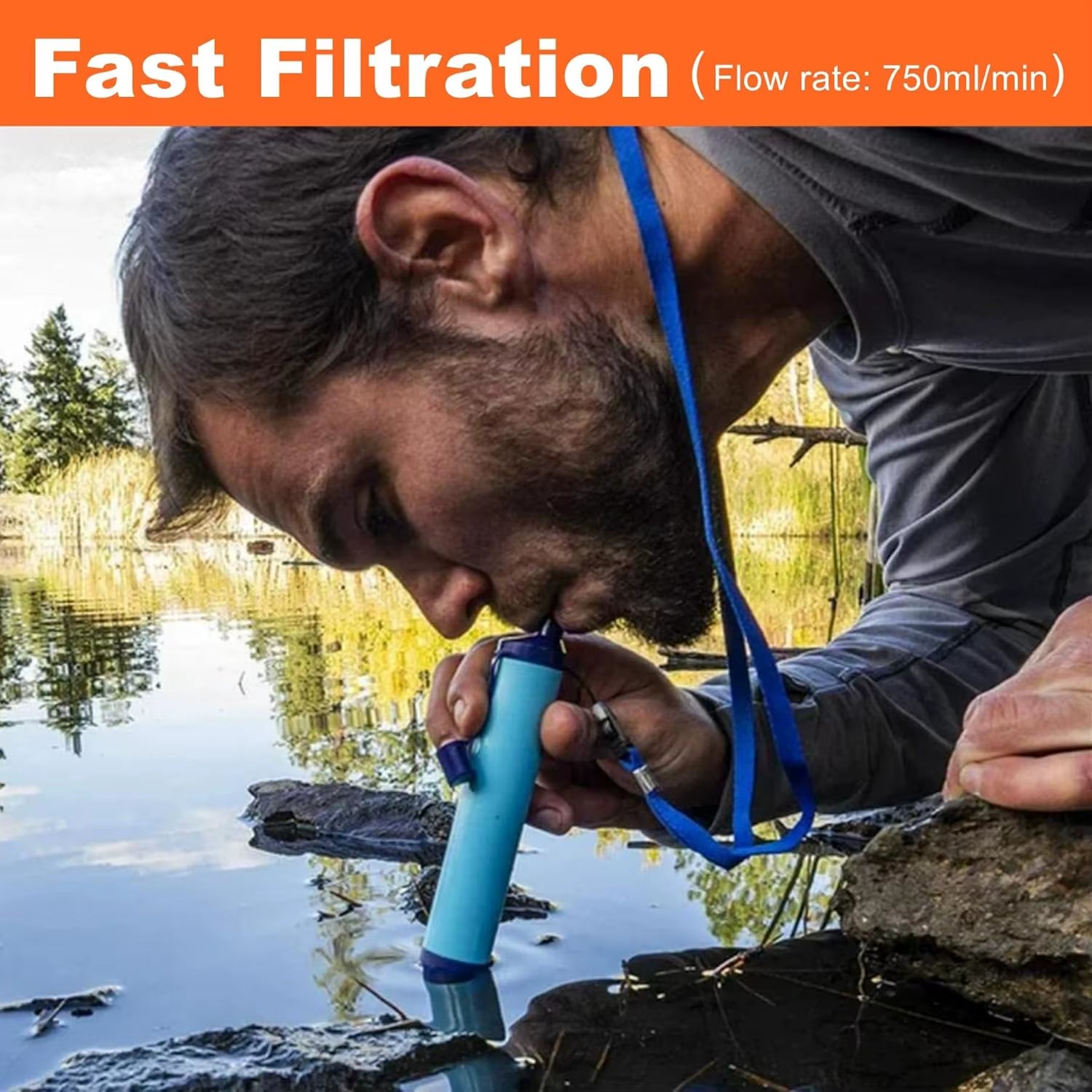 Stay Hydrated Anywhere: The Ultimate Portable Water Filter Straw for Outdoor Adventures!