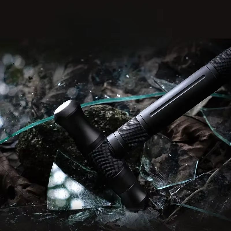 Tungsten Steel T-Type Multifunctional Self-Defense Walking Stick - Portable & Detachable for Outdoor Adventures