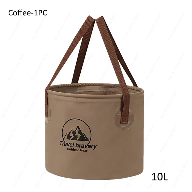 Ultimate Versatile Folding Portable Silicone Bucket with Cover - Ideal for Car Washing, Fishing, Camping, and Everyday Household Tasks (Available in 5L, 10L, and 20L)