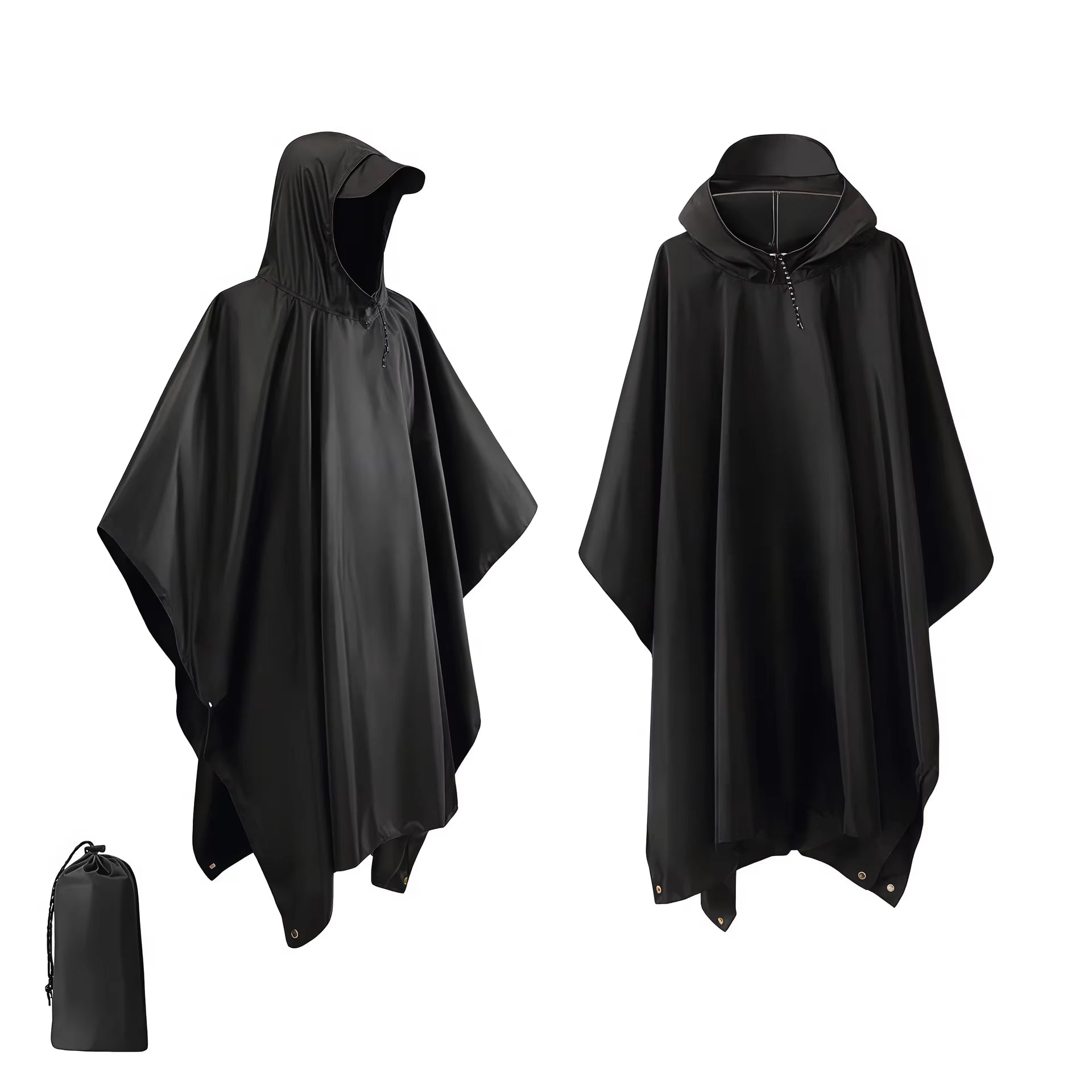 Ultimate Waterproof Travel Raincoat - 3-in-1 Hooded Poncho for Camping, Hiking, and Outdoor Adventures