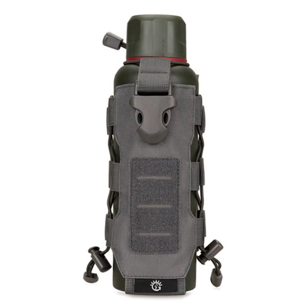 Durable Tactical Molle Nylon Water Bottle Holder for Outdoor Adventures - Adjustable Camping Canteen Cover