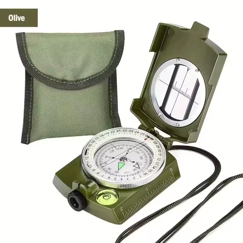 Explore the Great Outdoors with the High Precision Waterproof Military Compass - Your Ultimate Multifunctional Survival Tool!