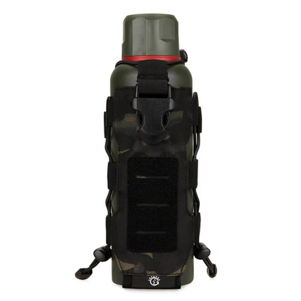 Durable Tactical Molle Nylon Water Bottle Holder for Outdoor Adventures - Adjustable Camping Canteen Cover