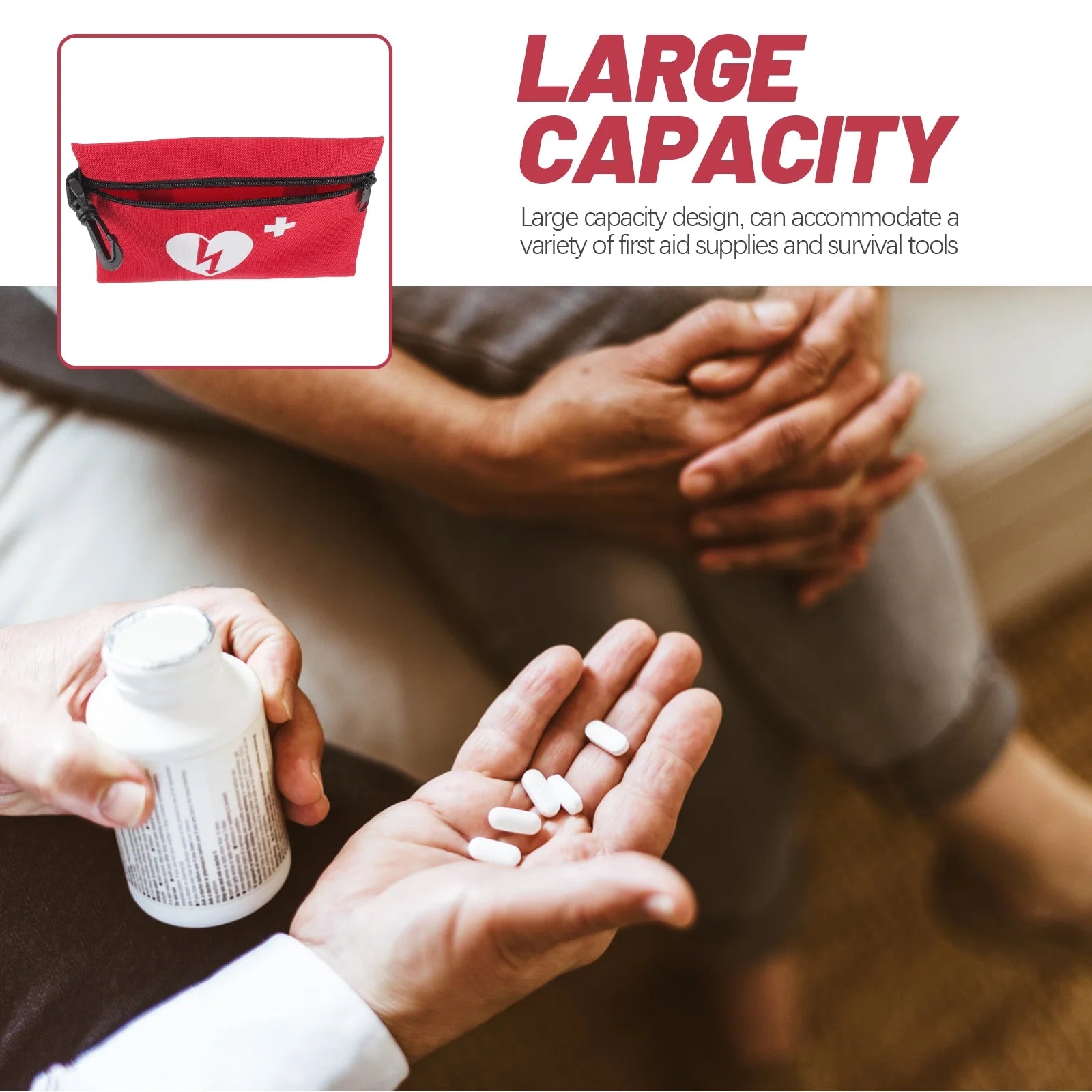 Compact Emergency First-Aid Kit Backpack - Lightweight Travel Survival Bag for Outdoor Adventures