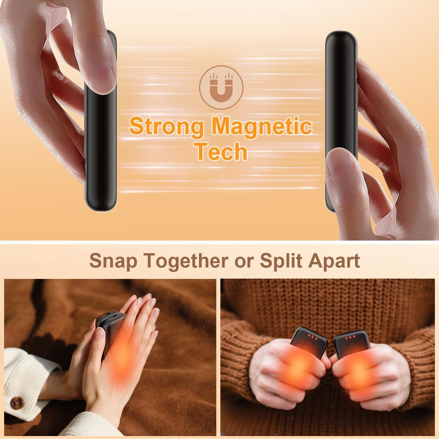 Stay Warm Anywhere: Rechargeable Hand Warmers 2-Pack - Perfect for Camping, Golf, and Thoughtful Winter Gifts