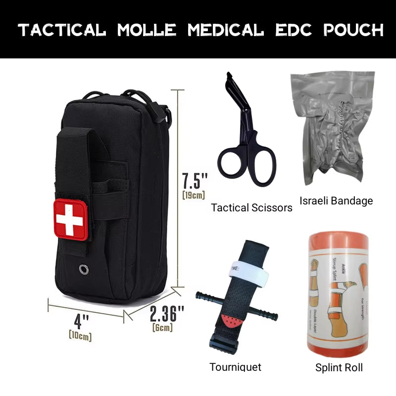 Molle Medical EDC Emergency Kit EMT Emergency Bandage Tourniquet Scissors IFAK Emergency Kit Lifesaving Kit
