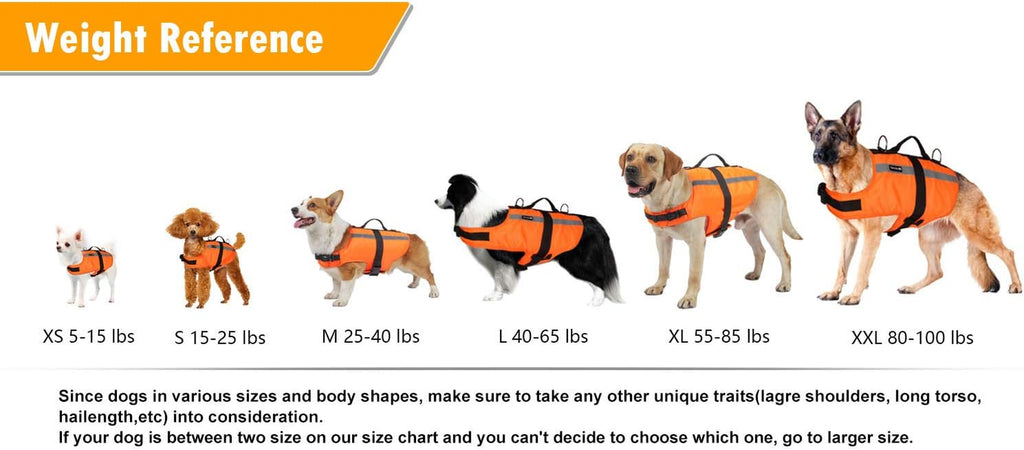 Ultimate Dog Life Jacket - Safe & Stylish Floatation Vest for Swimming - Large Orange 2021