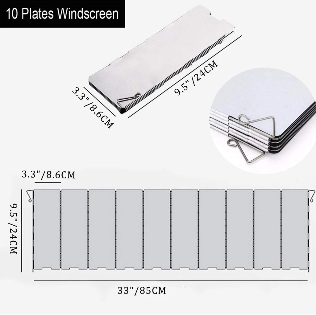 Ultimate Foldable Camping Stove Windscreen - Lightweight Aluminum Wind Shield for Outdoor Adventures - Perfect for Gas Stoves and More!