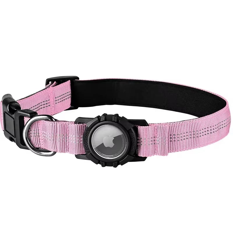 Reflective Waterproof Dog Collar with Airtag Locator - Anti-Loss Pet Safety Solution