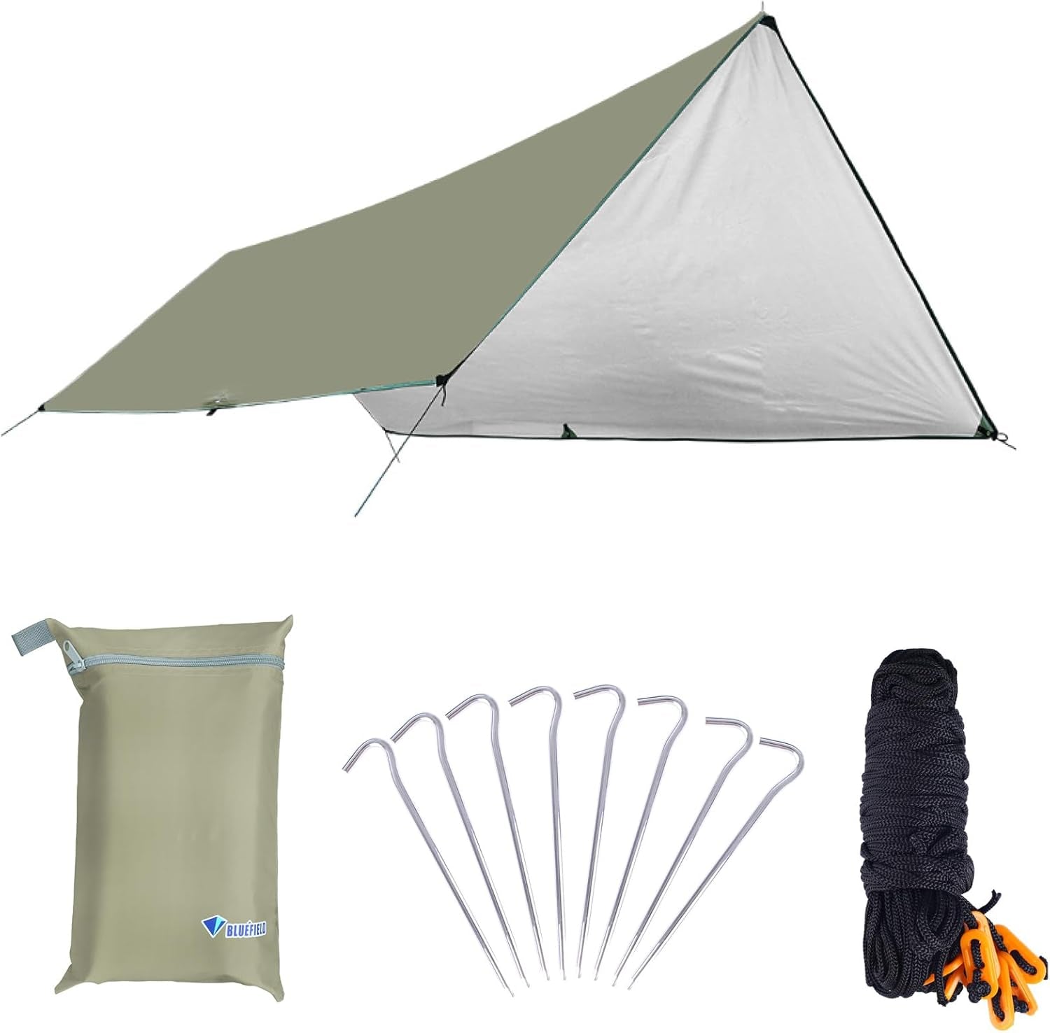 Ultimate Waterproof Camping Tarp & Hammock Rain Fly - Versatile Ground Cloth & Sunshade for Outdoor Adventures, Beach Days, and Picnics