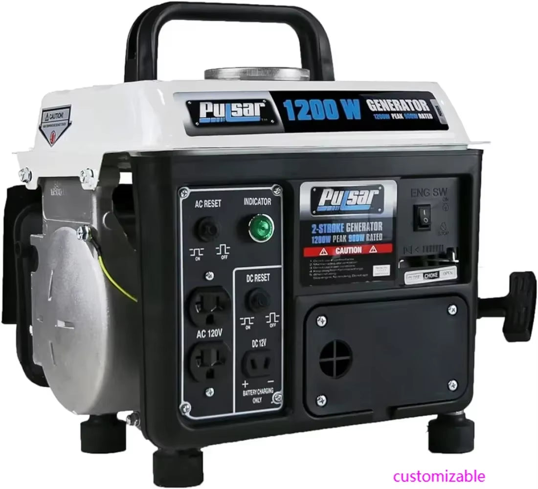 Unleash Power Anywhere with the 1,200W Portable Gas Generator - Perfect for Camping and Emergencies!