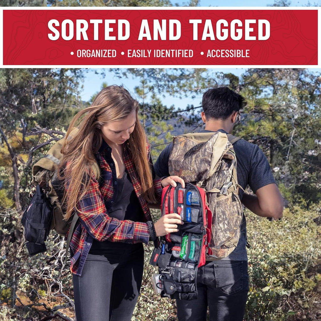 Comprehensive 119-Piece Premium Survival First Aid Kit - Essential Medical Emergency Gear for Travel, Camping, and Outdoor Adventures - HSA & FSA Eligible