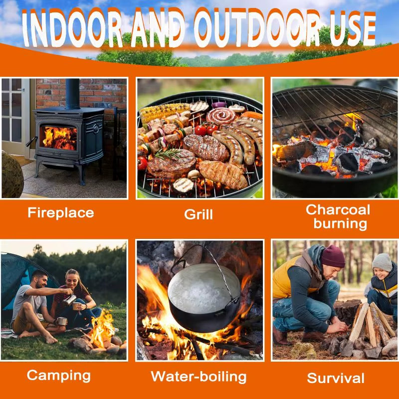 Ignite Your Adventures with Premium Natural Fire Starters – 60 or 120 Pcs for Effortless Campfires, BBQs, and Cozy Nights