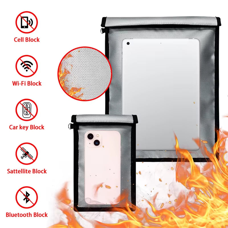 Ultimate Fireproof & Waterproof Faraday Bag: Your Essential Anti-Hacking Storage Solution for Laptops, Phones & Key Fobs
