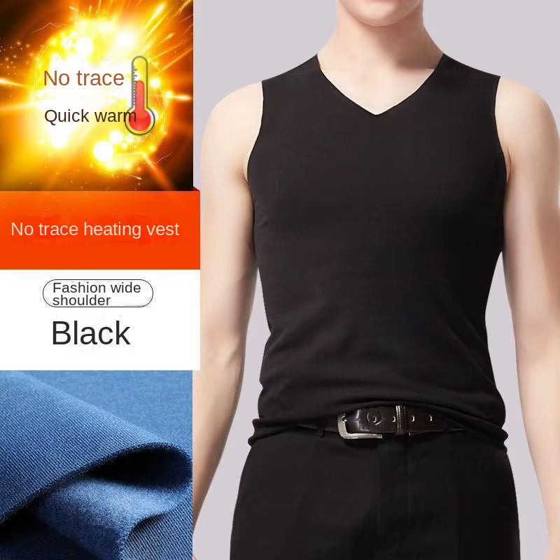Men's Thermal Underwear Vest - 37° Heating Fiber & Velvet Seamless Design for Ultimate Warmth and Comfort