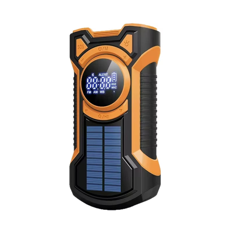 Emergency Radio Hand Crank Solar 5000Mah, IP65 Waterproof Dustproof Bluetooth 5.3 Portable AM/FM/NOAA Weather Alert Radio
