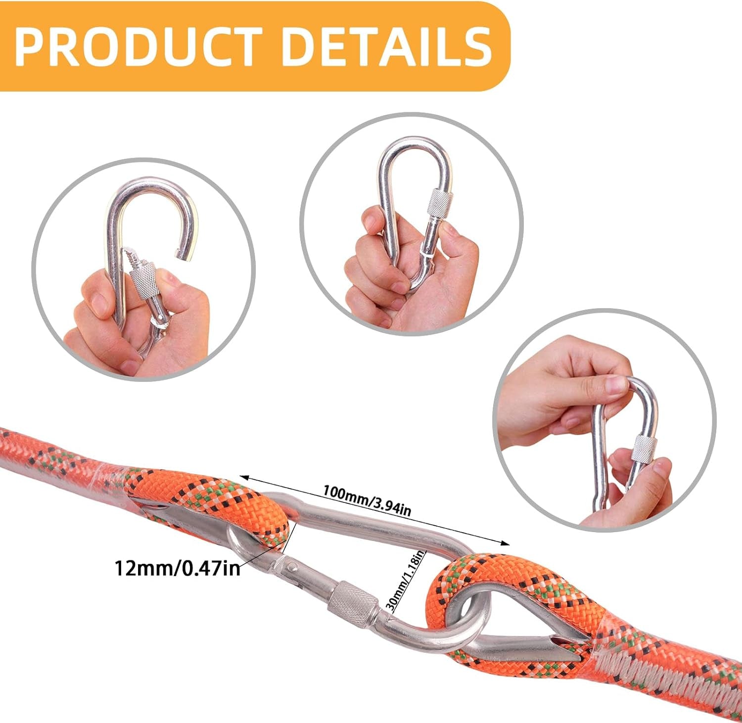 Heavy Duty 8Mm Static Climbing Rope - Perfect for Rock Climbing, Tree Climbing, Arborists, and Camping - Available in 10M, 20M, and 30M Lengths