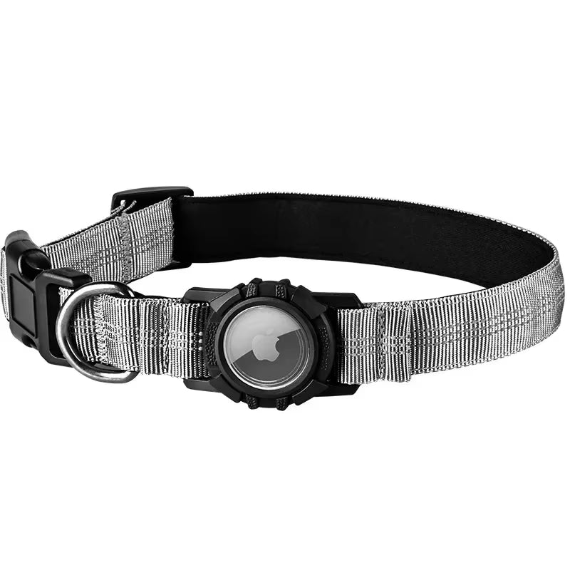 Reflective Waterproof Dog Collar with Airtag Locator - Anti-Loss Pet Safety Solution
