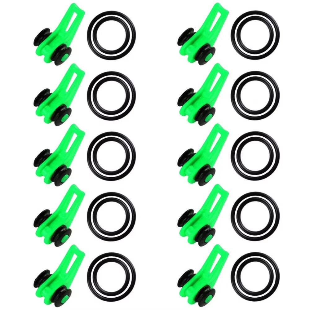 10-Pack Silicone Fishing Rod Hook Keepers - Keep Your Bait and Lures Secure for Effortless Fishing Adventures!