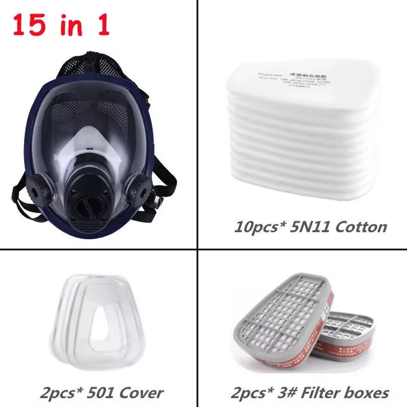 Experience Ultimate Protection with the Full Face Respirator Gas Mask - Ideal for Chemical Fumes, Spray Painting, and Tactical Survival