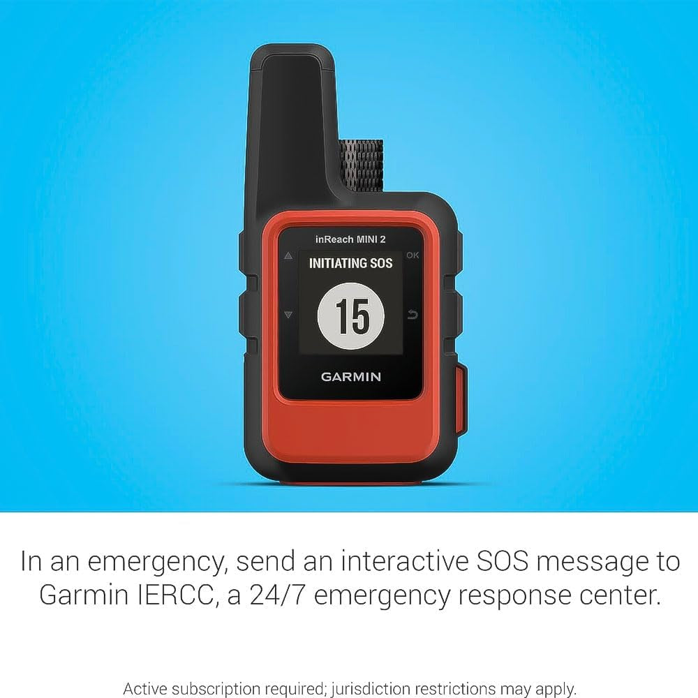 Garmin inReach Mini 2 - The Ultimate Ultra-Lightweight Satellite Communicator for Adventurers - Bright Orange, Compact & Durable