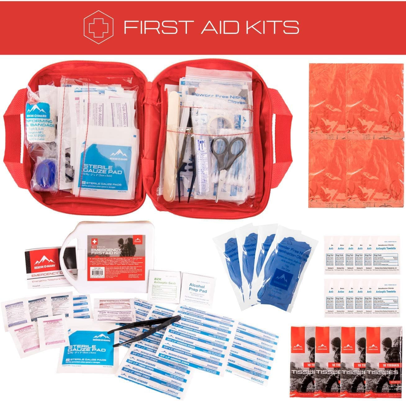 Essential First Aid Kit for Hurricane and Earthquake Preparedness - 72 Hours of Survival Supplies for Families