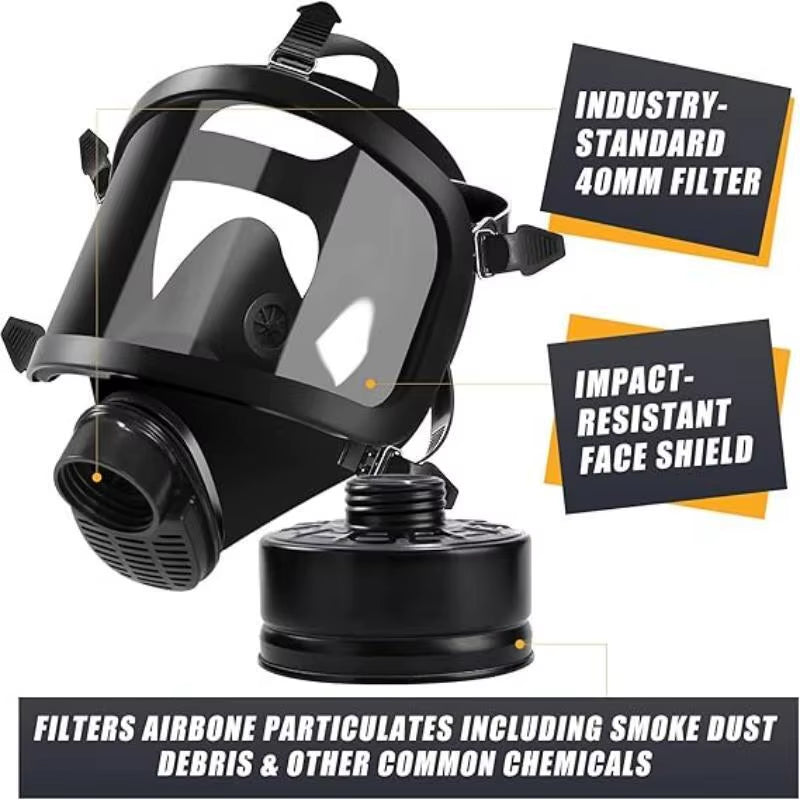 Ultimate Full Face Gas Mask with Advanced Chemical Respirator Filter for Superior Nuclear Protection - MF14/87 Type