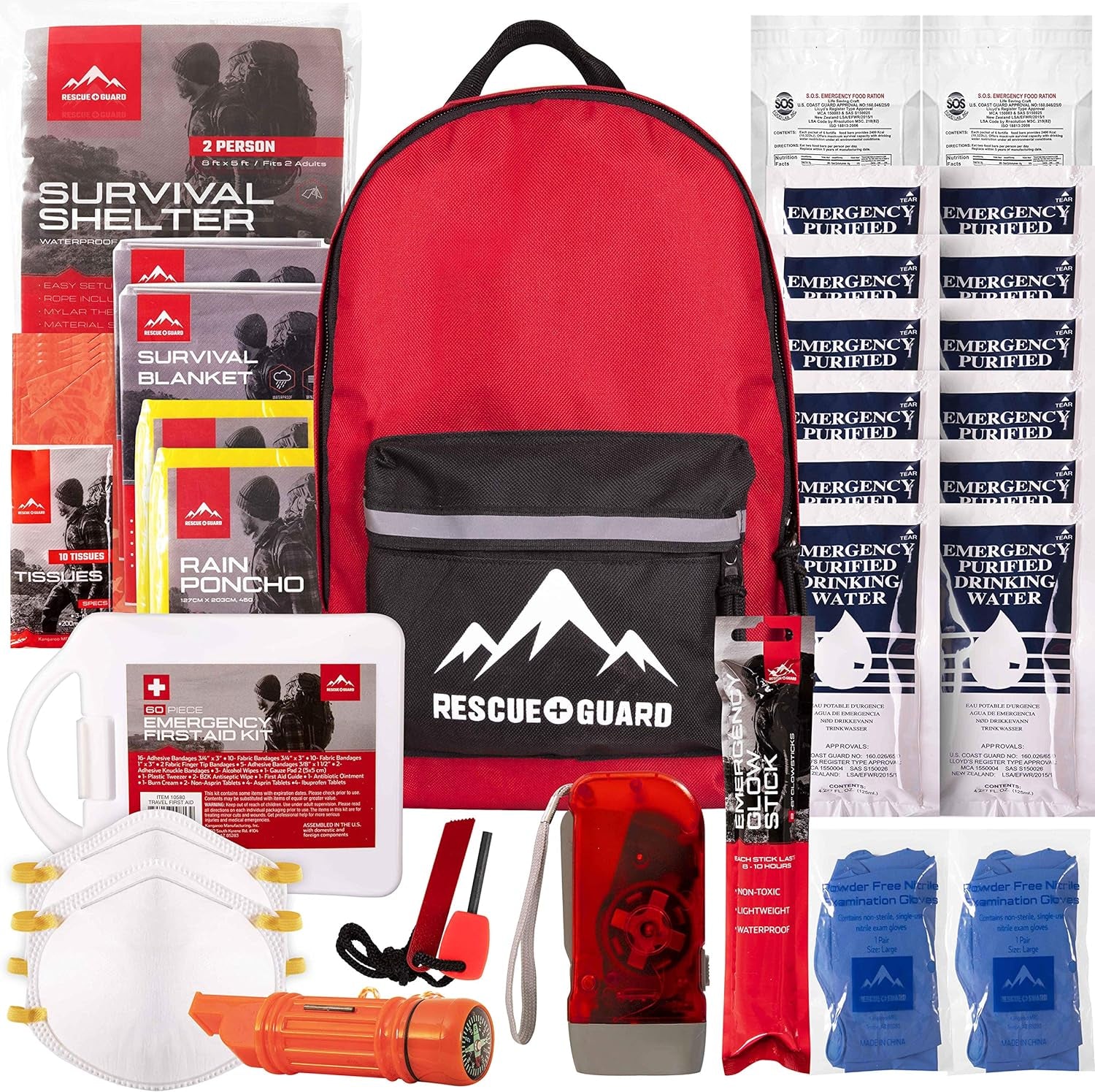 Essential First Aid Kit for Hurricane and Earthquake Preparedness - 72 Hours of Survival Supplies for Families