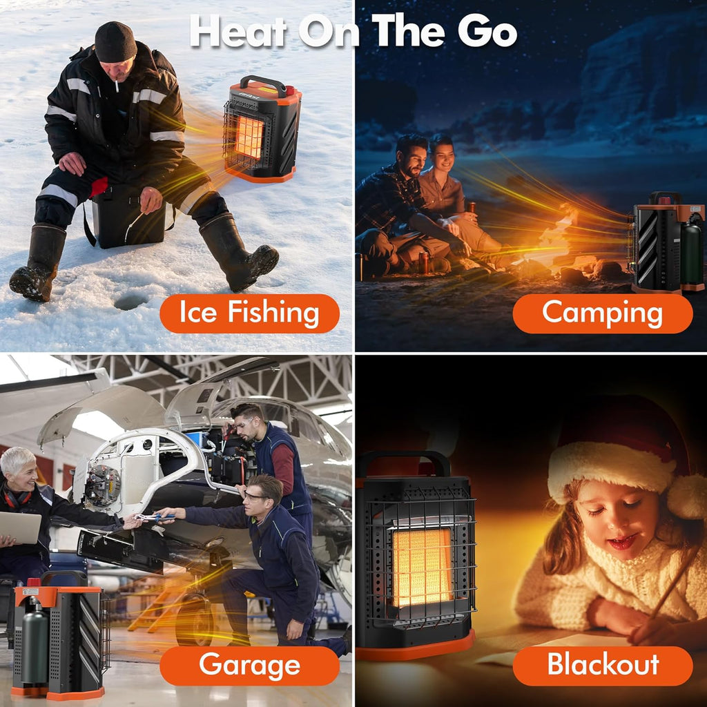 Stay Warm Anywhere with the Portable 9000 BTU Propane Heater - Perfect for Camping, Patios, RVs, and Emergency Use!