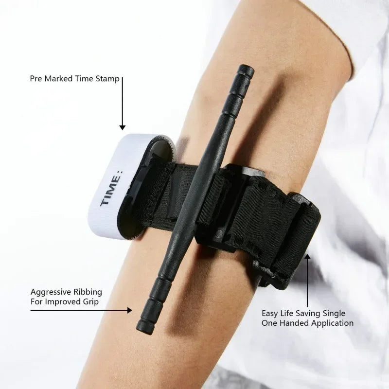 Essential Tactical First Aid Tourniquet for Outdoor Adventures - Portable Emergency Rescue Tool