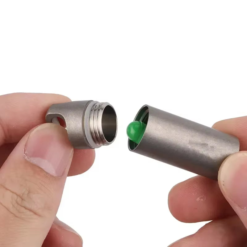 Compact Titanium Mini Waterproof Pill Box - Perfect for Outdoor Adventures and Everyday Carry