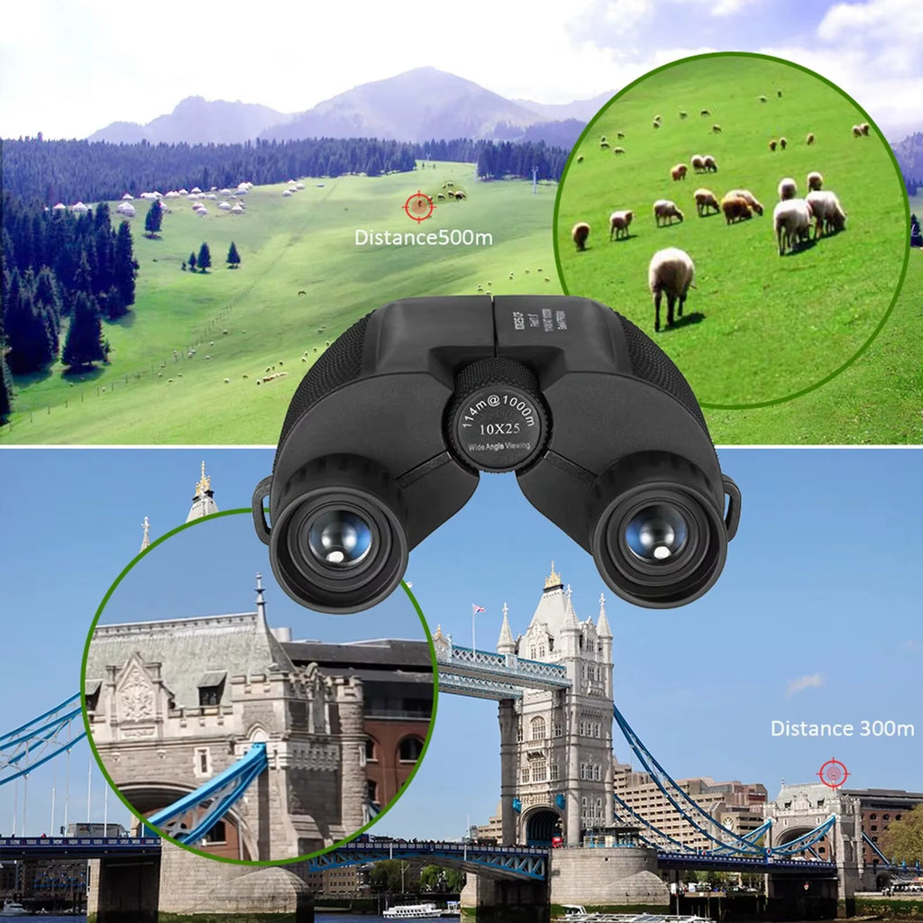 Experience the Outdoors Like Never Before with Our High-Definition 10X25 Mini Binoculars - Perfect for Bird Watching, Hunting, Travel, Camping, and Sports Events