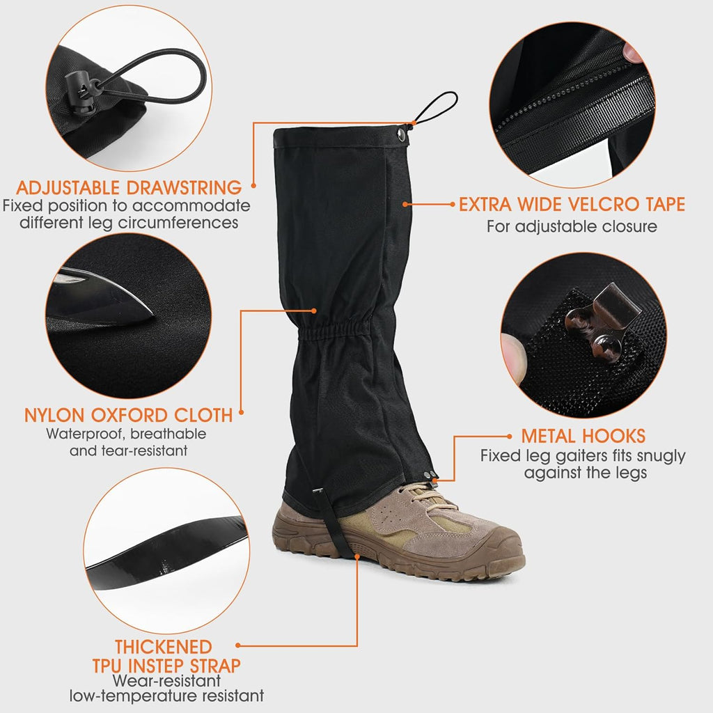 Ultimate Waterproof Snow Gaiters for Boots – Perfect Protection for Hiking, Hunting & Outdoor Adventures!