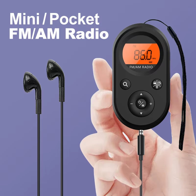 Discover the Ultimate Pocket Radio: AM/FM Portable, Rechargeable with Exceptional Reception and Bonus Stereo Headphones – Perfect for Outdoor Adventures!