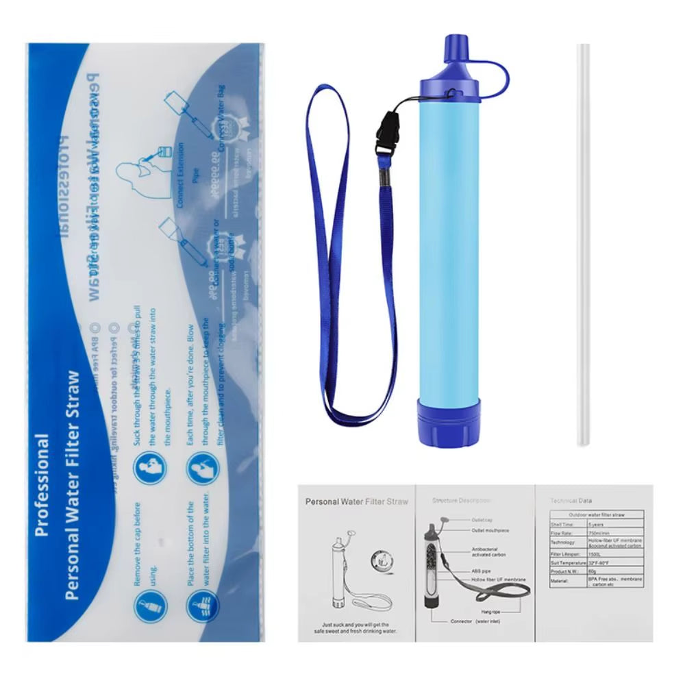 Mini Mini Water Filter Straw Straw Purifier Purification Water Filter Direct Drinking Survival Drinking Water Filtering Straw