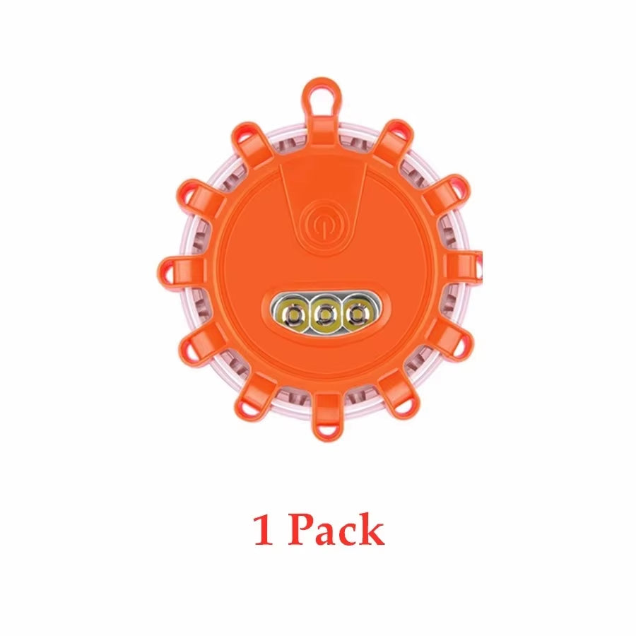 Stay Safe on the Road with Our USB Rechargeable LED Road Flares - Emergency Lights & Warning Beacons with Magnetic Base