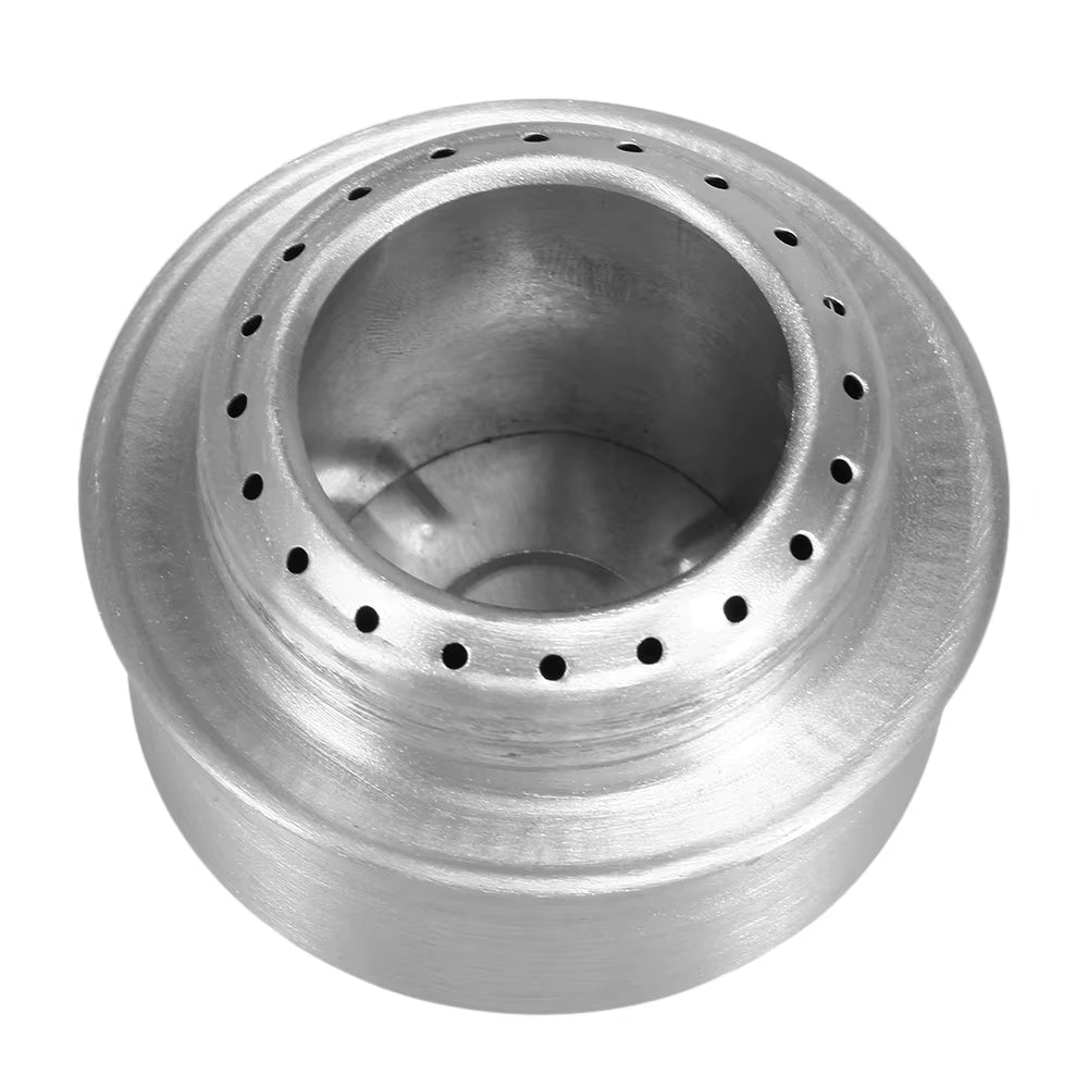 Compact and Lightweight Mini Aluminum Alloy Alcohol Stove for Outdoor Cooking - Perfect for Camping, Hiking, and Backpacking