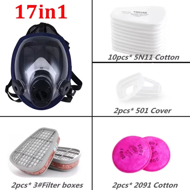 Experience Ultimate Protection with the Full Face Respirator Gas Mask - Ideal for Chemical Fumes, Spray Painting, and Tactical Survival