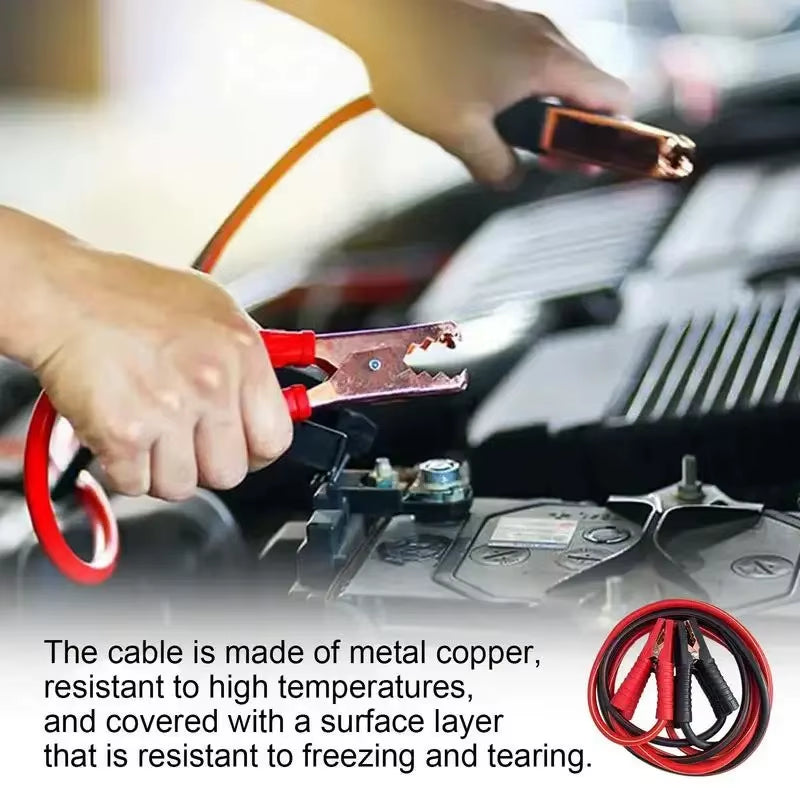 Power Up Your Ride with Ultimate Heavy Duty 2000A Jumper Cables - 4M Booster for Trucks, SUVs, and Vans - Reliable Emergency Jump Start with Secure Alligator Clips