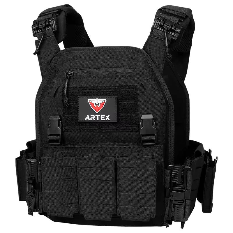 Rugged Ranger Green Tactical Plate Carrier Vest - Quick Release, Molle System & Laser-Cut Durability for Ultimate Performance