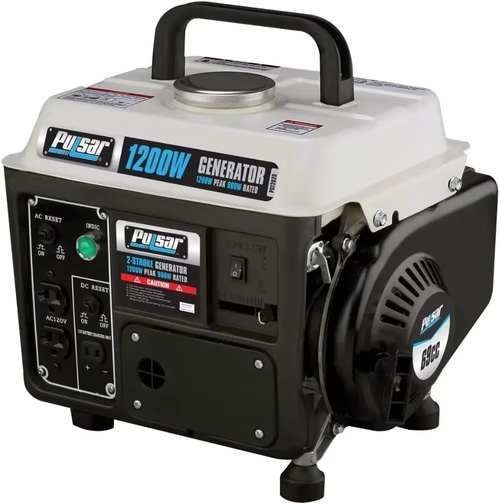 Unleash Power Anywhere with the 1,200W Portable Gas Generator - Perfect for Camping and Emergencies!