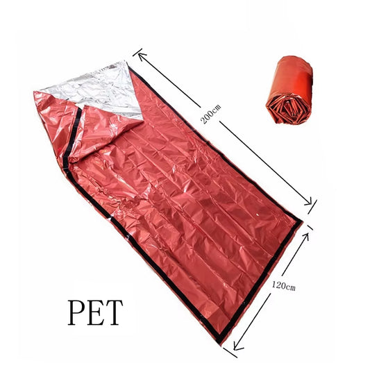 Emergency Sleeping Bag 2 Person Sleeping Bags Thermal Bivy Sack Emergency Blanket for Camping Hiking-Abwy