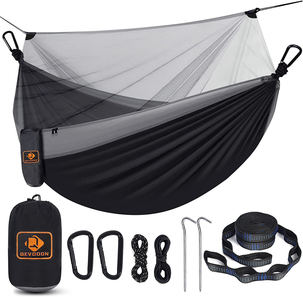 Ultimate Camping Hammock with Mosquito Net - Lightweight, Portable Parachute Nylon Hammock with Tree Straps and Heavy-Duty Carabiners for Outdoor Adventures