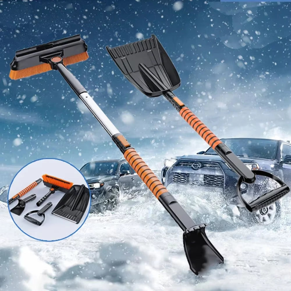 Ultimate Winter Car Ice & Snow Removal Tool Set - Effortlessly Clear Snow and Ice with Our Retractable Brush & Shovel!