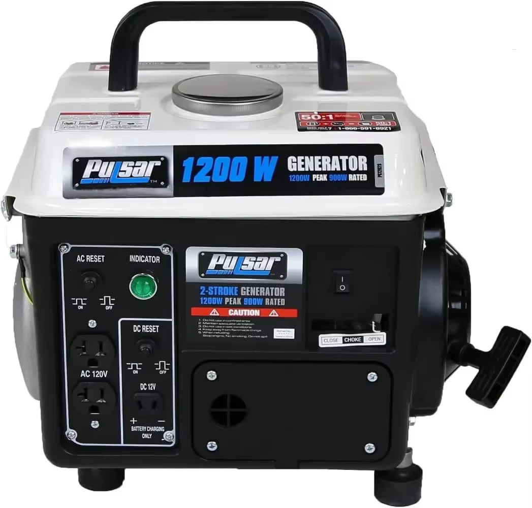 Unleash Power Anywhere with the 1,200W Portable Gas Generator - Perfect for Camping and Emergencies!