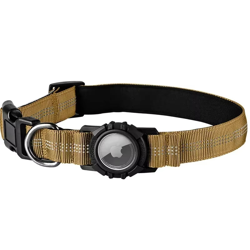 Reflective Waterproof Dog Collar with Airtag Locator - Anti-Loss Pet Safety Solution