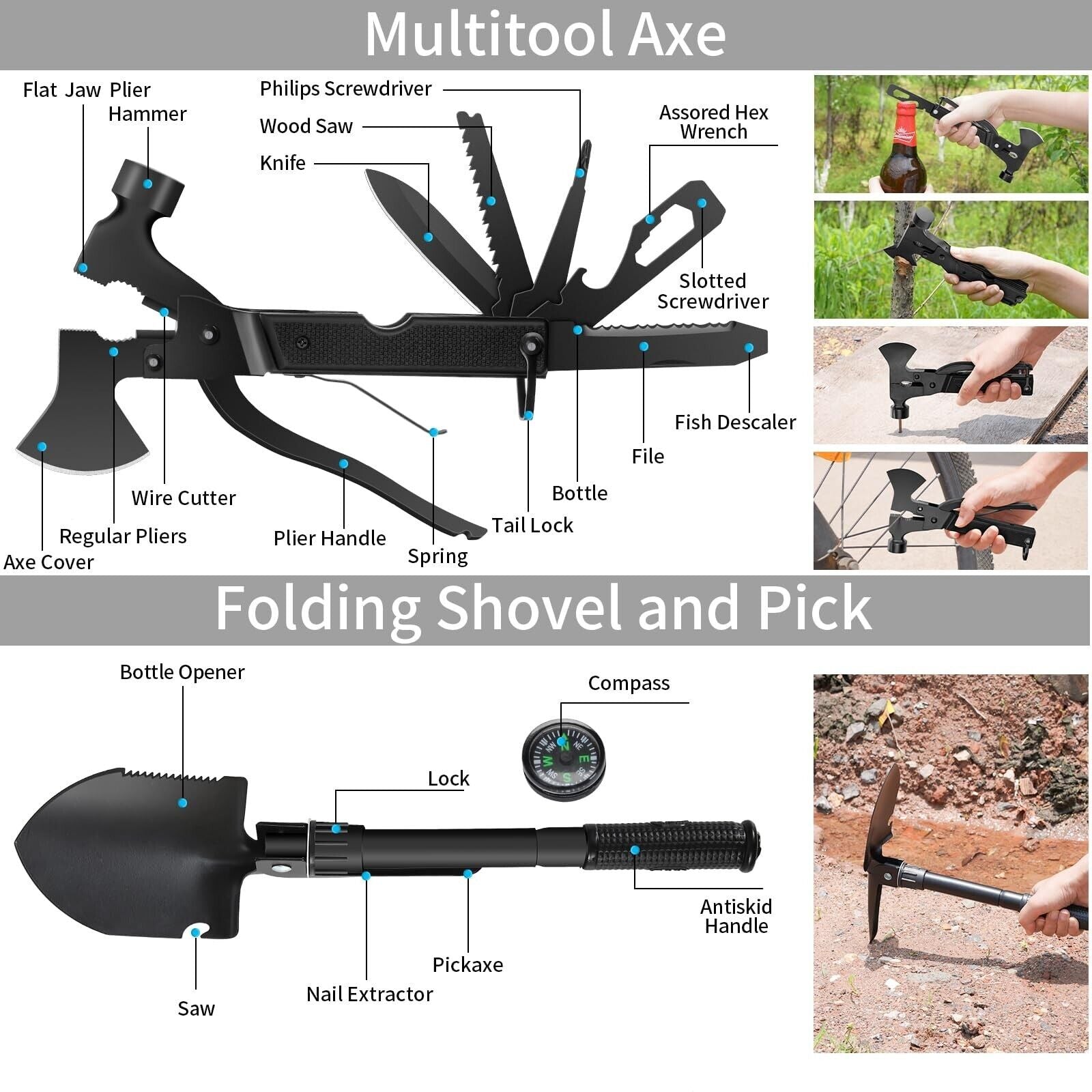Ultimate 142-Piece Survival Kit with Molle Pouch - Essential Gear for Camping and Outdoor Adventures!